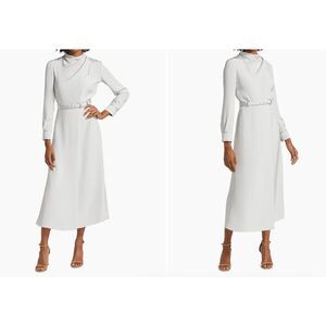 Giorgio Armani Silk Morrocaine Wrap Dress Size 42 (US6) $3995